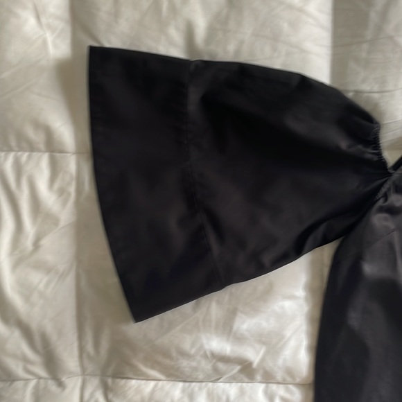 Alexis Black Cold Shoulder Cotton Button Down Blouse-worn one time size M - Picture 2 of 4